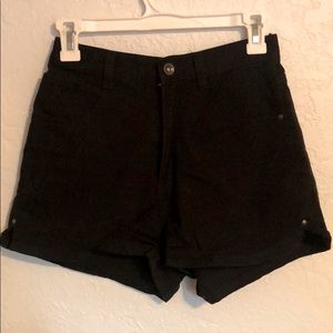 Vintage black denim high waisted shorts